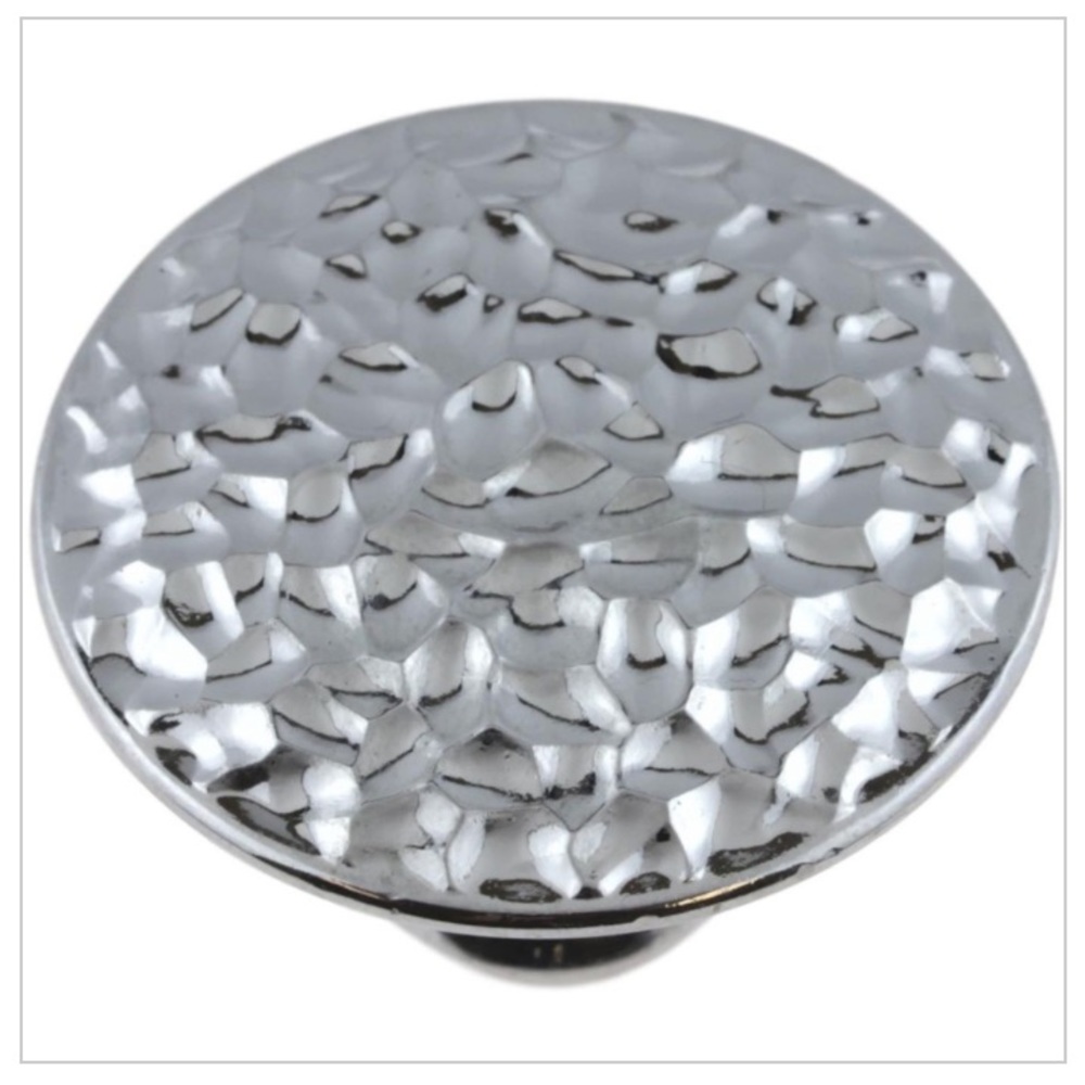 NWT Brainerd Hammered Sweepy Knob/ Polished Chrome